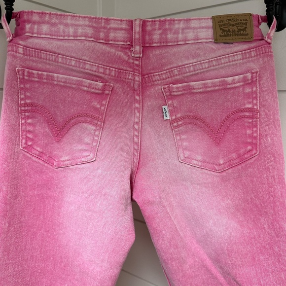 Girls Levi 711 Hot Pink Denim - Size 14 reg - Picture 2 of 4